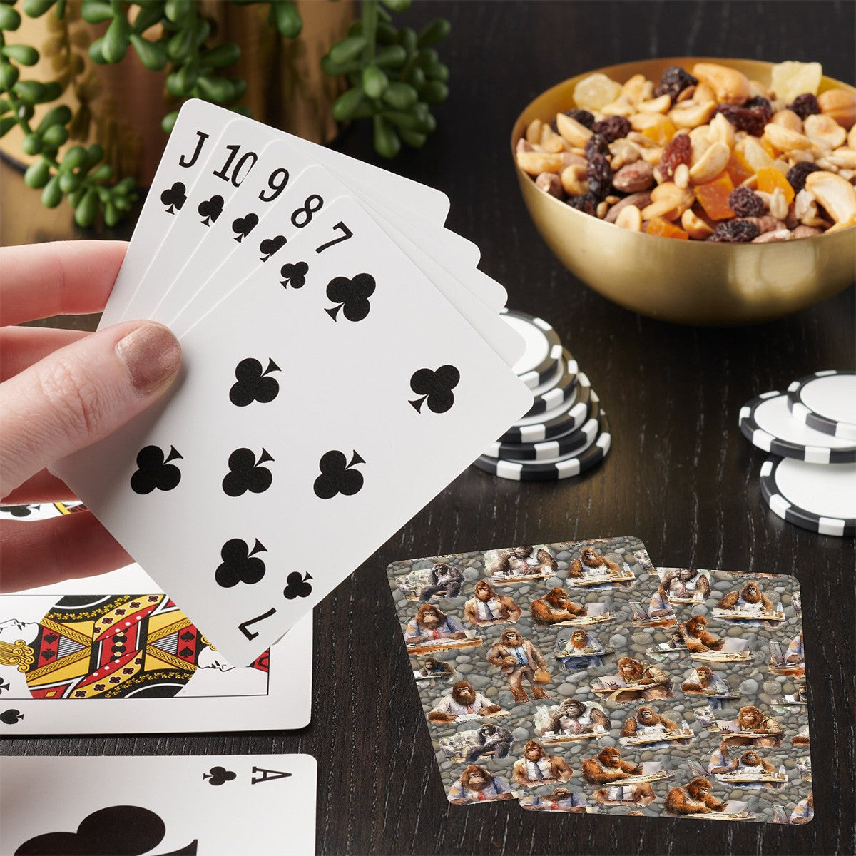 Sasquatch / Bigfoot Themed Poker Playing Cards