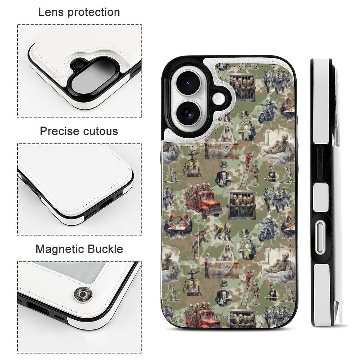 20 Misc Designs, iPhone 16 Faux Leather Wallet Case