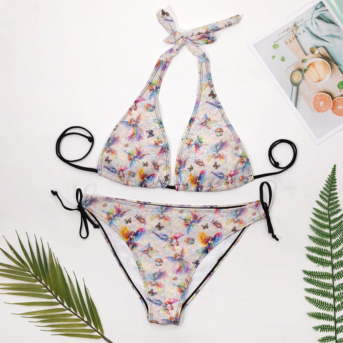 Fairies - Two Piece String Bikini Halter Swimsuits