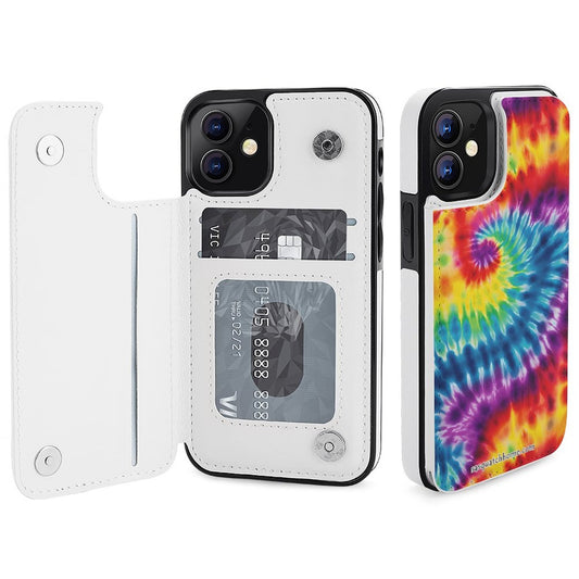 iPhone 12 Series Cell / Mobile phone Flip wallet case - 19 Tie Dye Designs