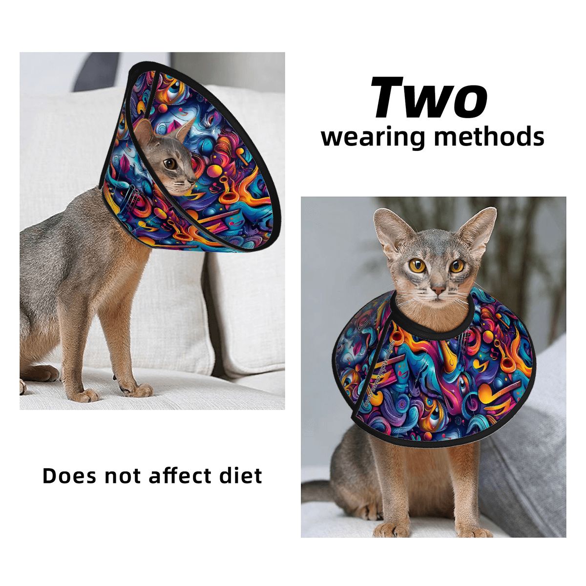 Psychedelic Collage, Pet Elizabethan, Pet Medical Collar