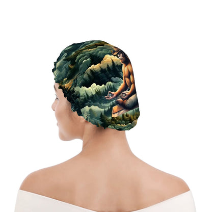 Zen Bigfoot / Sasquatch Cowboy, Reusable Shower Cap