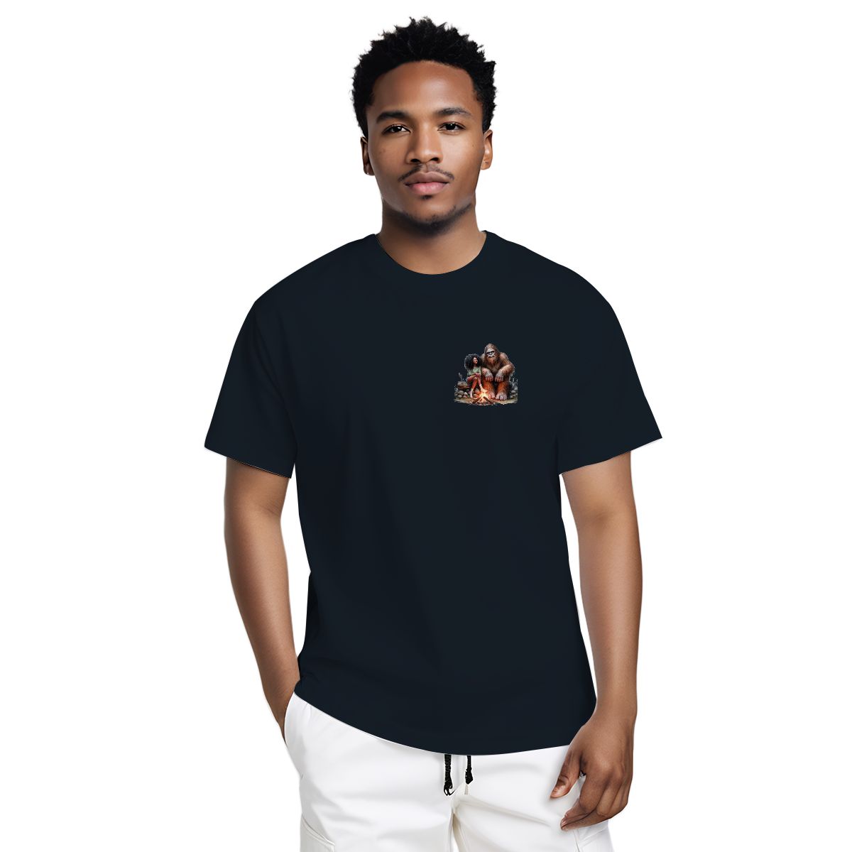 Sarcastic Sasquatch / Bigfoot Short Sleeve Cotton T-shirt , 180GSM