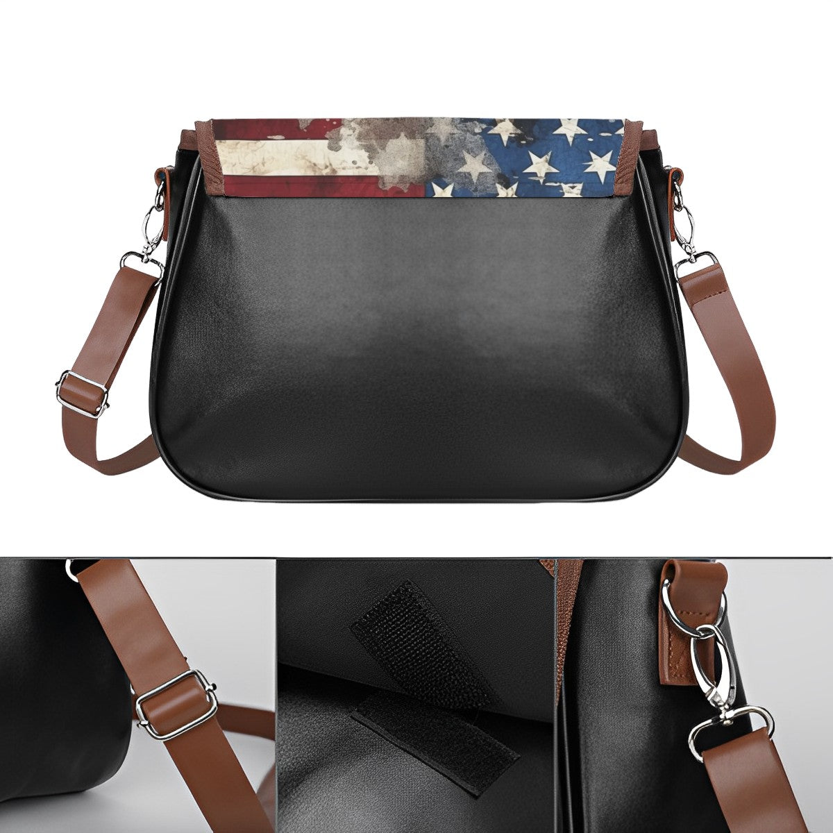 Bigfoot / Sasquatch Police Officer, Leather Shoulder Bag / Purse