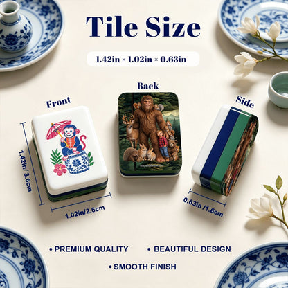 Sasquatch & Critters Chinoiserie Chic American Mahjong Tiles