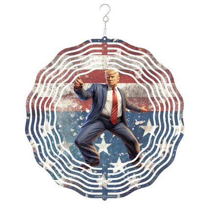 Donald Trump Dance, US Made Hanging Metal 3D Wind Spinner, Ornament - MADE IN USA