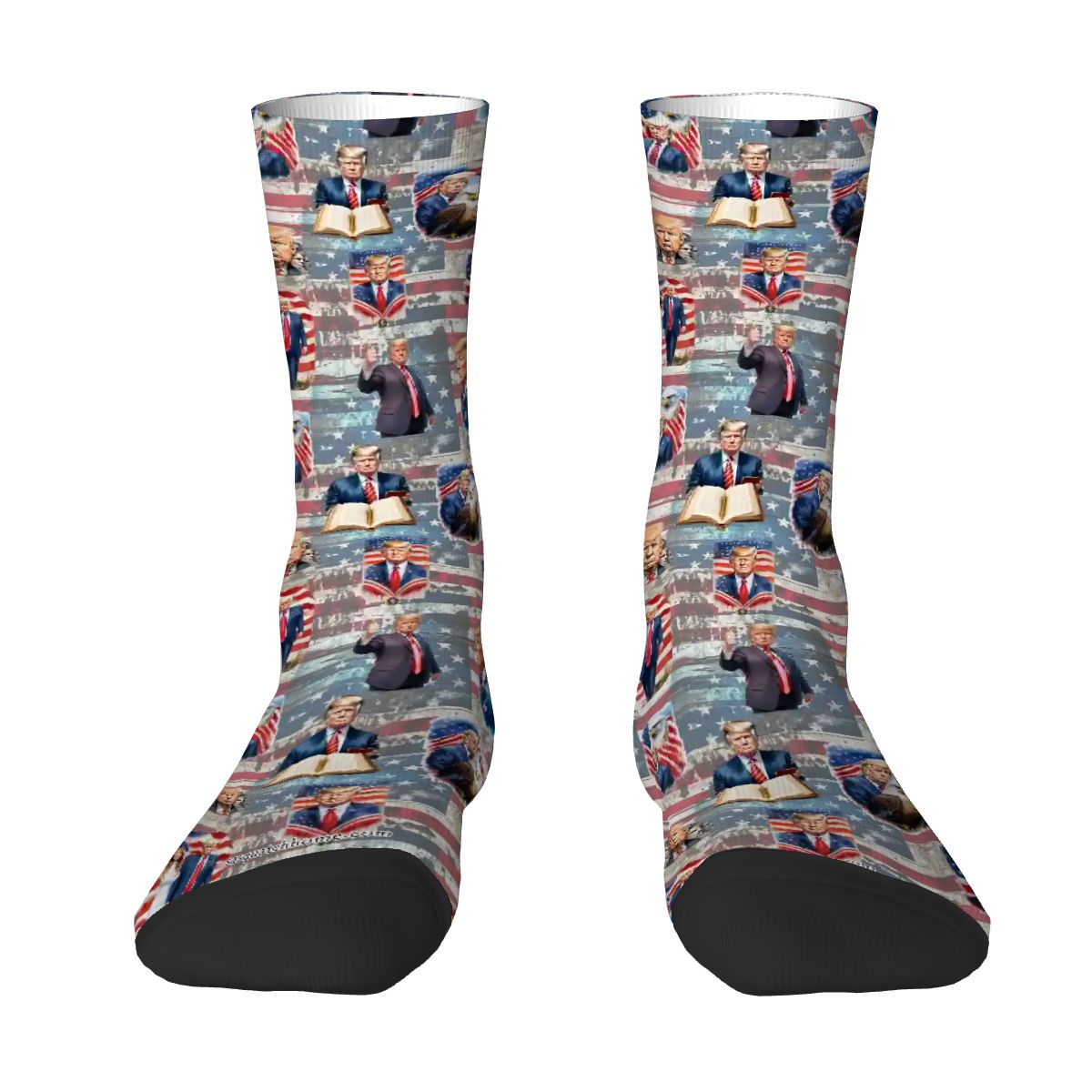 Donald Trump, MAGA, 19 Designs - Polyester Crew Socks, MAGA Socks, Patriotic Socks, Ankle Socks