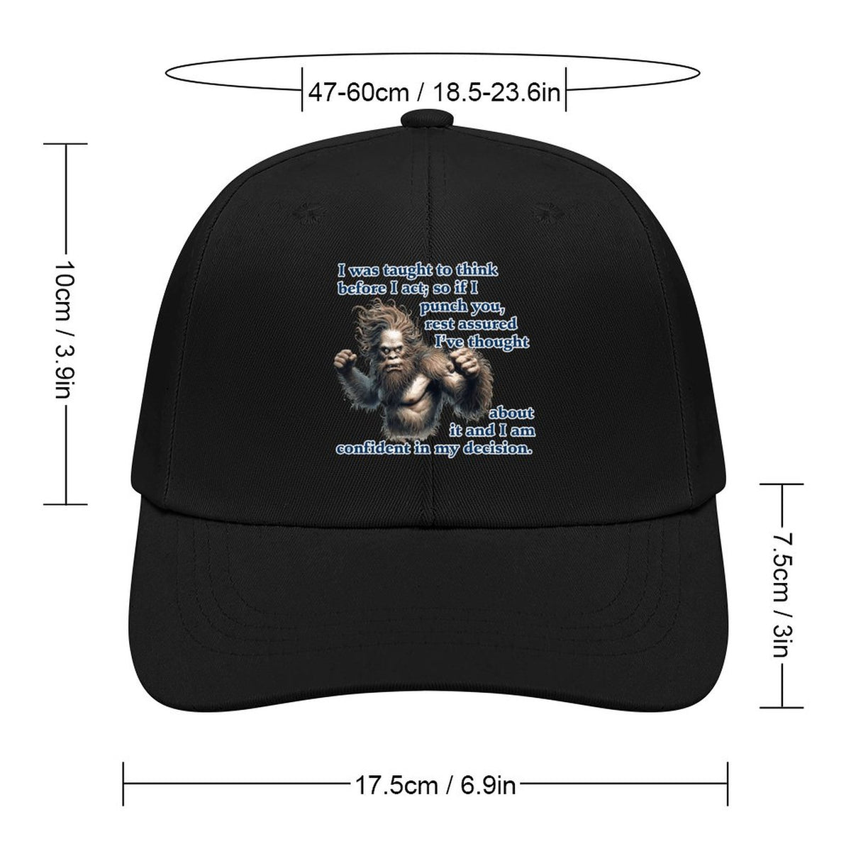 Bigfoot, Sasquatch “I was taught..", Baseball Cap – 8 Colors