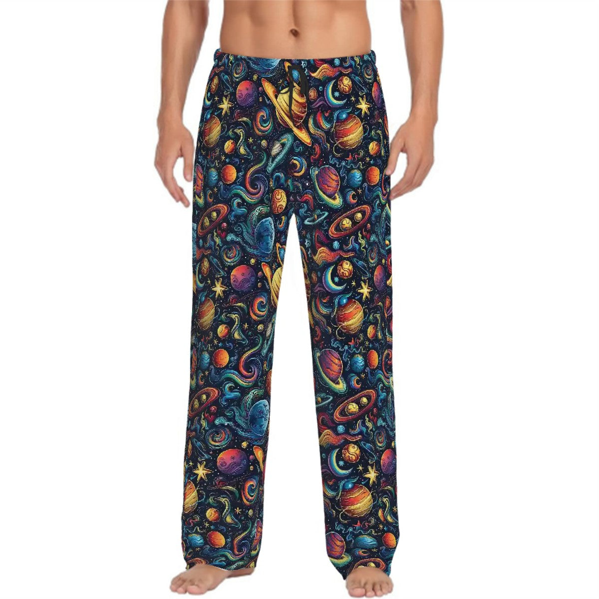 12 Galaxy / Outer Space Designs, Men’s Polyester, Drawstring, Pajama Pants