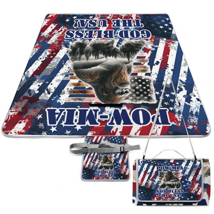 Foldable Zipper Picnic Mat- Blanket 58”x58” w/ Carry Straps