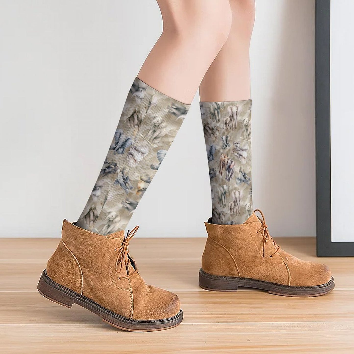 10 Animal Designs, 15.5 Inch Tube Socks