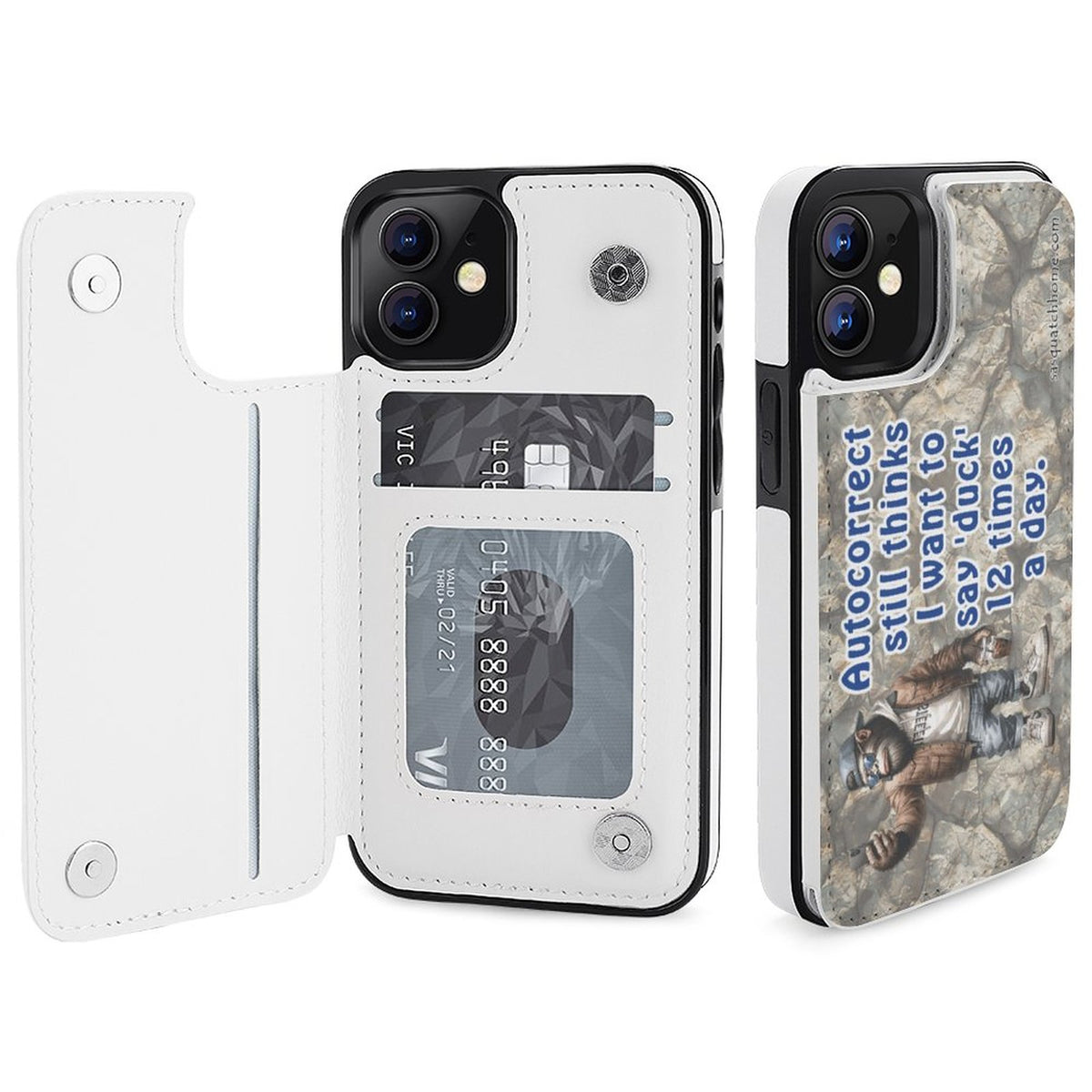 iPhone 12 Series Cell / Mobile phone Flip wallet case- , "Autocorrect.."