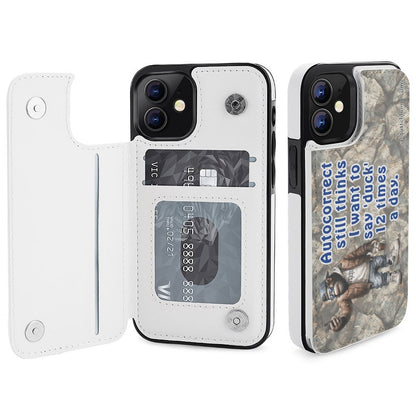 iPhone 12 Series Cell / Mobile phone Flip wallet case- , "Autocorrect.."
