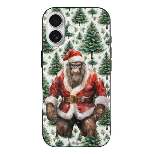 Santa Sasquatch, Bigfoot, iPhone 17 TPU Black Phone Case