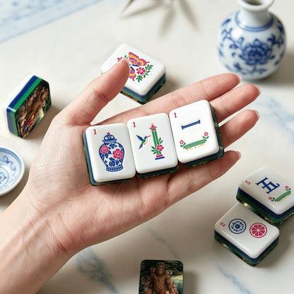 Sasquatch & Critters Chinoiserie Chic American Mahjong Tiles