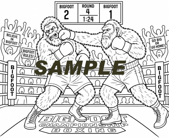 Sasquatch Coloring Book - Sports - 16 images