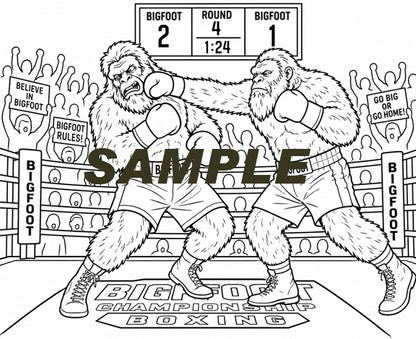 Sasquatch Coloring Book - Sports - 16 images