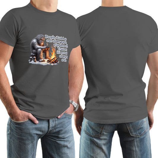 "People Say I go out of my way", Bigfooot, Sasquatch - Short Sleeve Tshirt Men