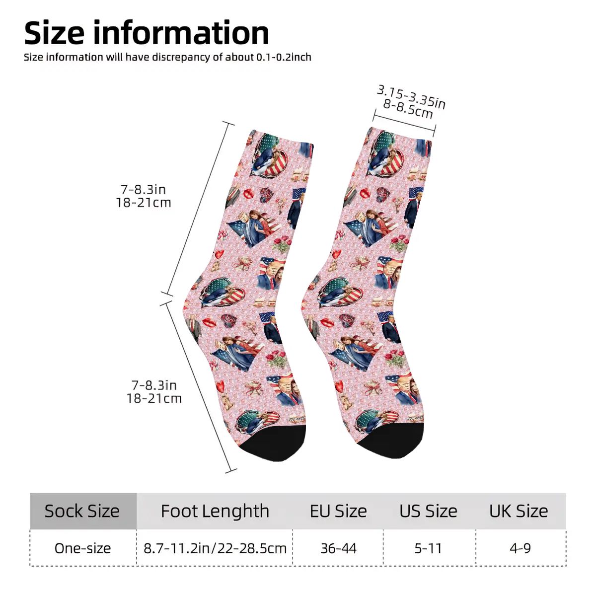 20 Trump Designs, Polyester Crew Socks