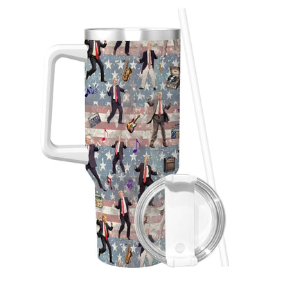 Trump Themed 40 oz Travel Coffee Mug with a Straw