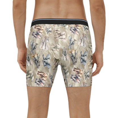 Animal Themed Extended Men's Boxer Briefs