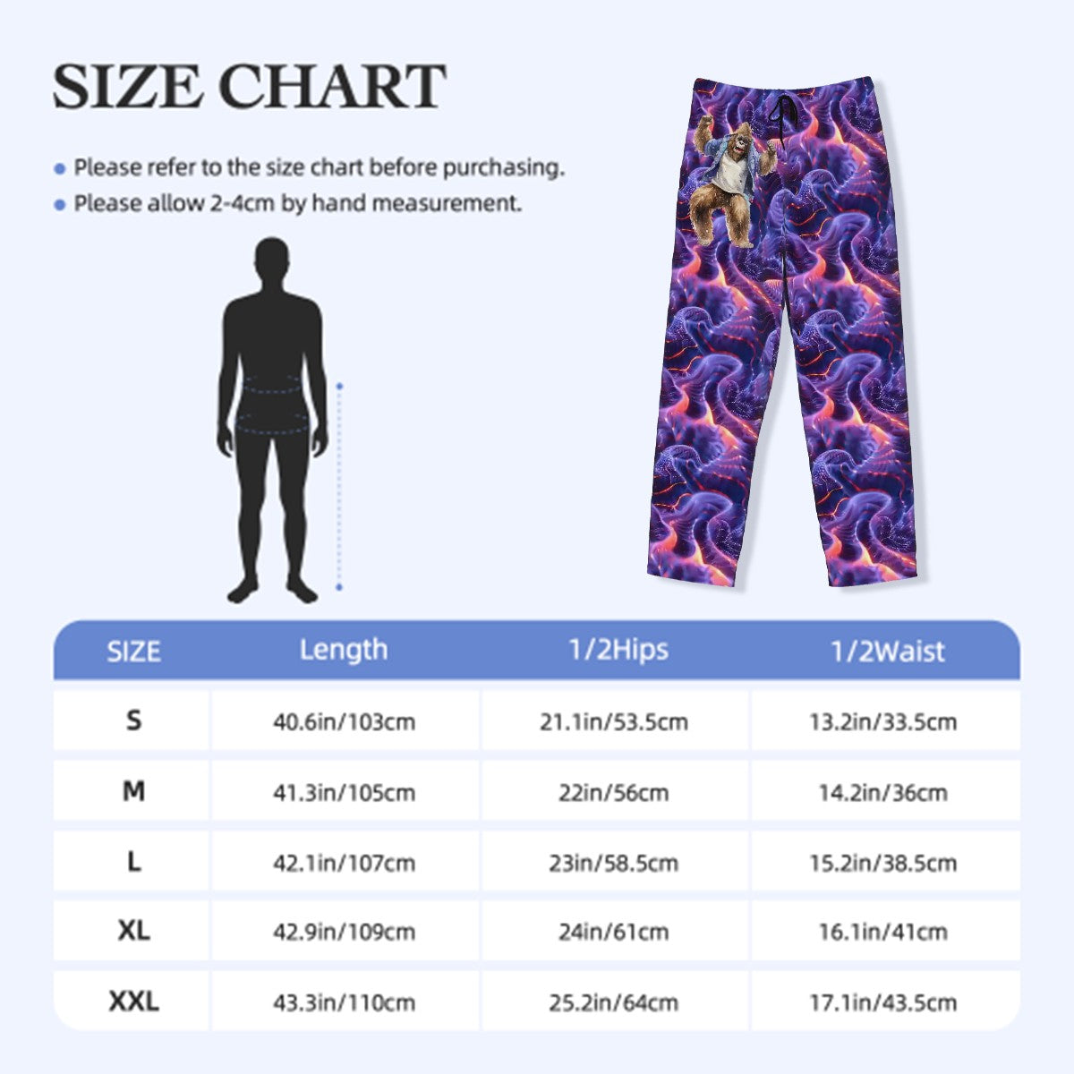 Dancing Bigfoot / Sasquatch, Men’s Polyester, Drawstring, Pajama Pants