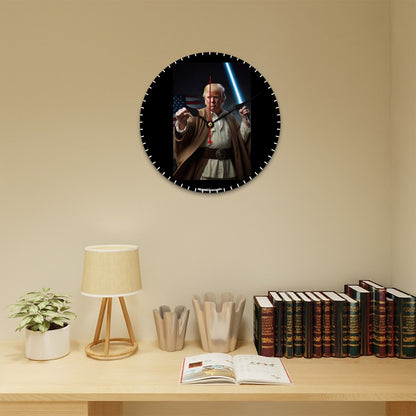 Donald Trump Jedi, Wooden Wall Clock- Made in USA