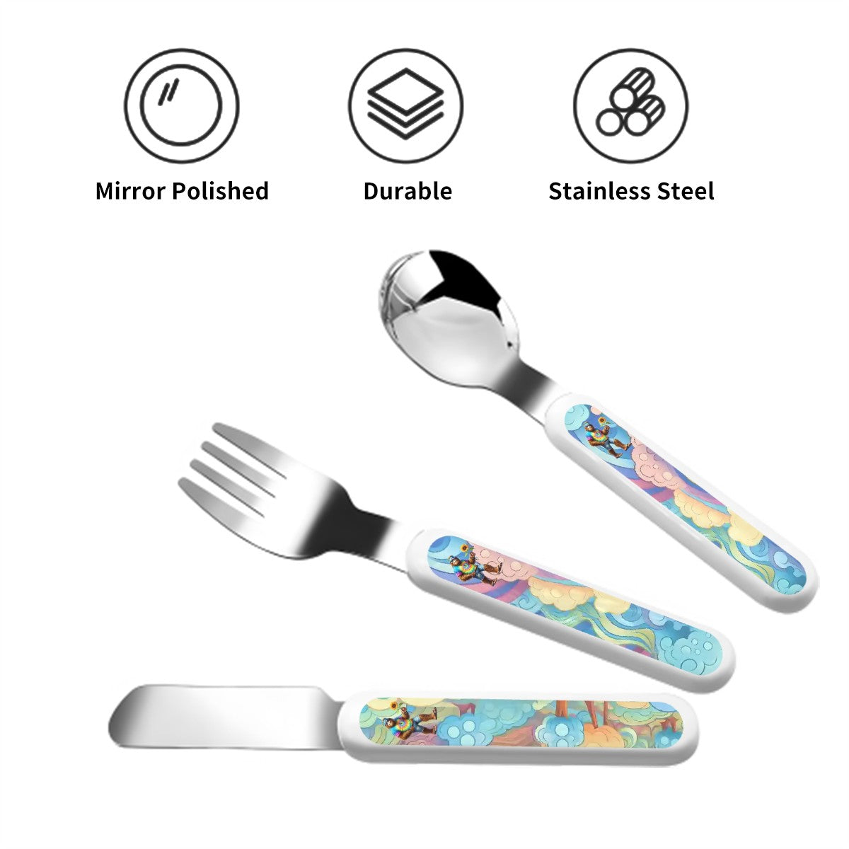 Kids Cutlery Set Straight Handle
