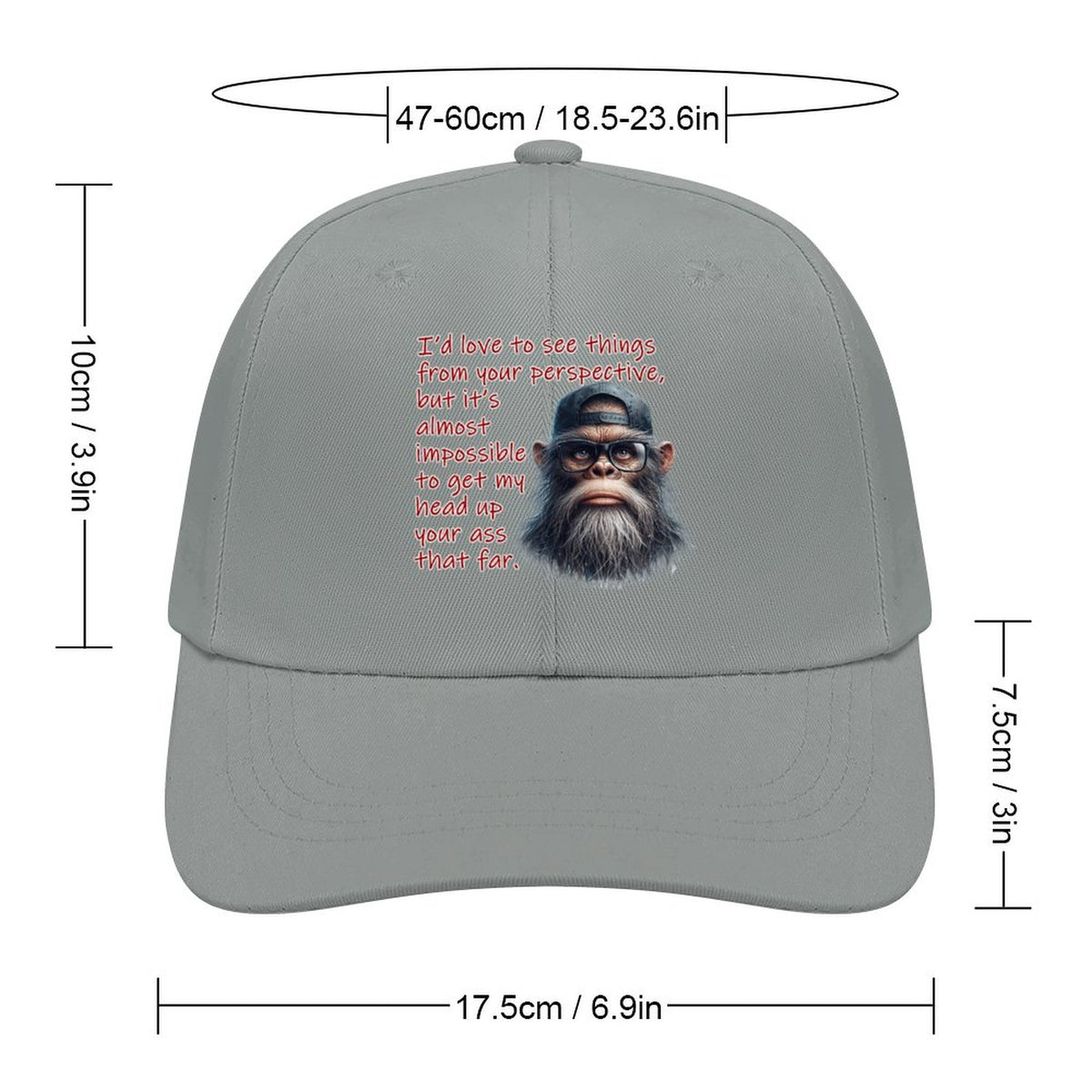 Bigfoot, Sasquatch “I'd love to see things..", Baseball Cap – 8 Colors