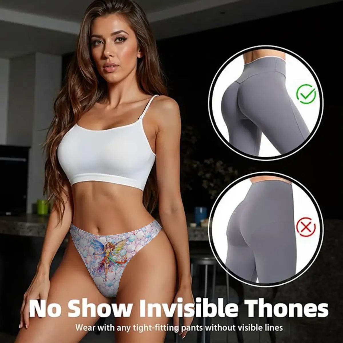 Women’s Polyester Fairy Thong, Panties, Underwear