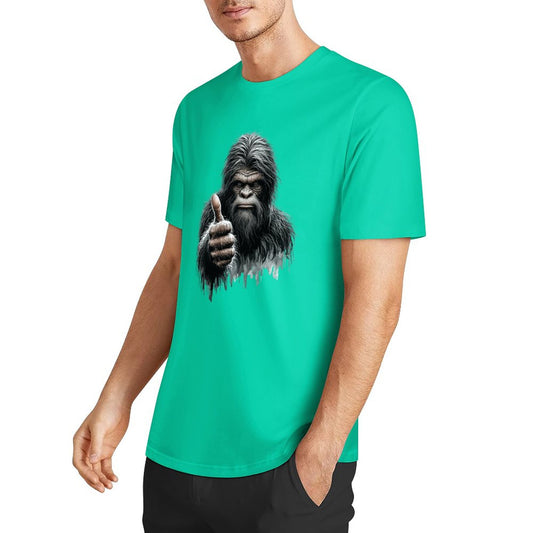 Bigfoot - Sasquatch Thumbs Up Short Sleeve Cotton T-Shirt