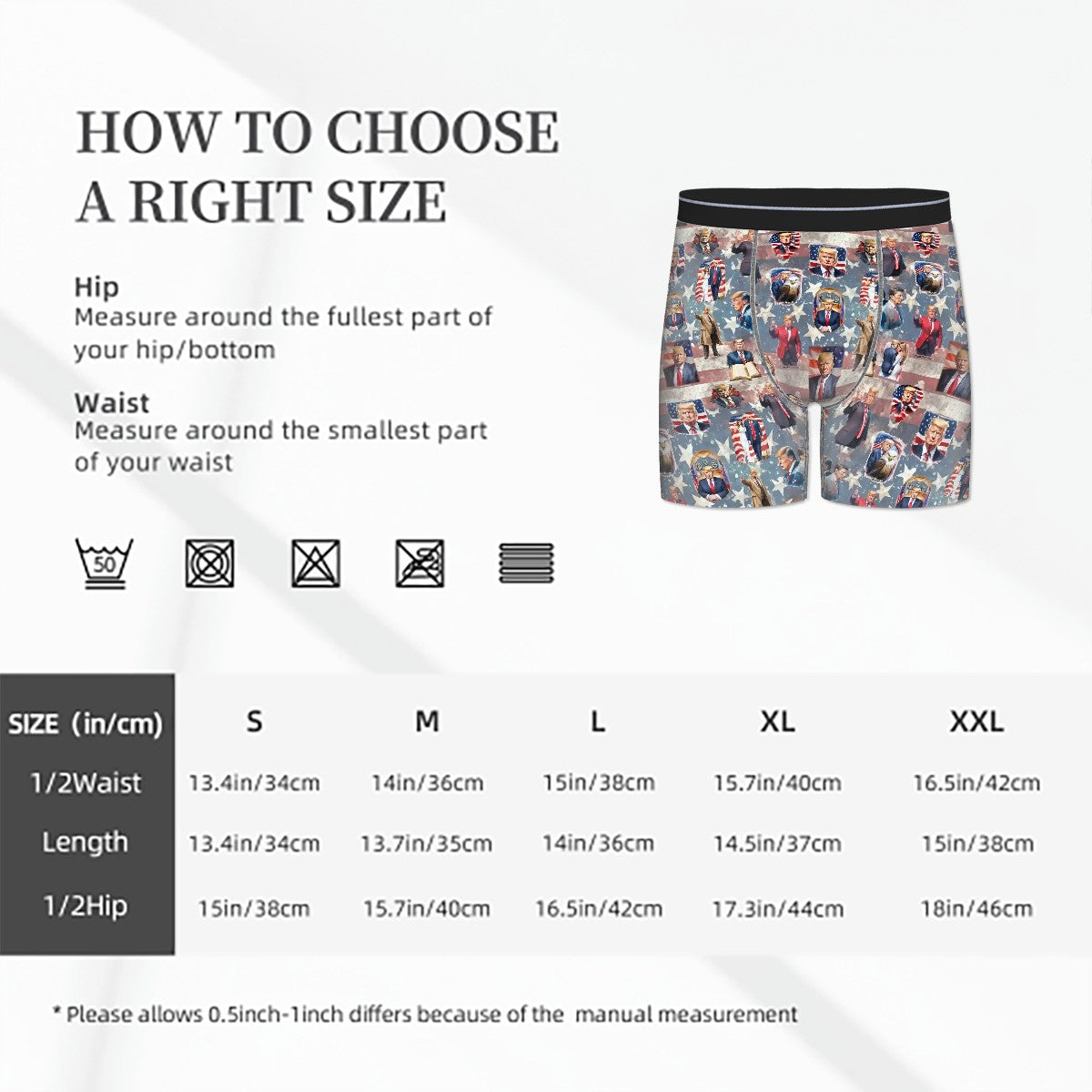 20 Donald Trump Designs, MAGA, Men’s Silk Briefs Underwear