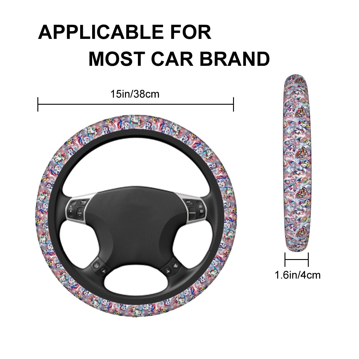 8 Patriot Designs, Rugged Auto Steering Wheel Cover - 15"