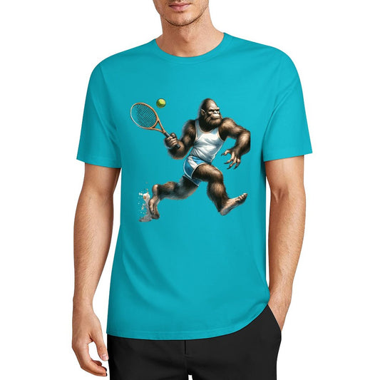 Bigfoot - Sasquatch Tennis Short Sleeve Cotton T-Shirt