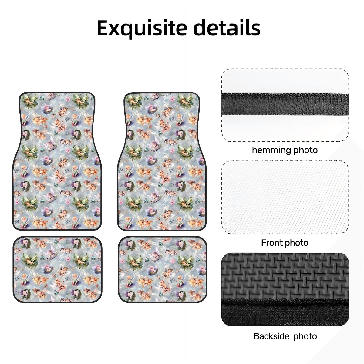 6 Fairy Designs, 4 Piece Auto Floor Mats