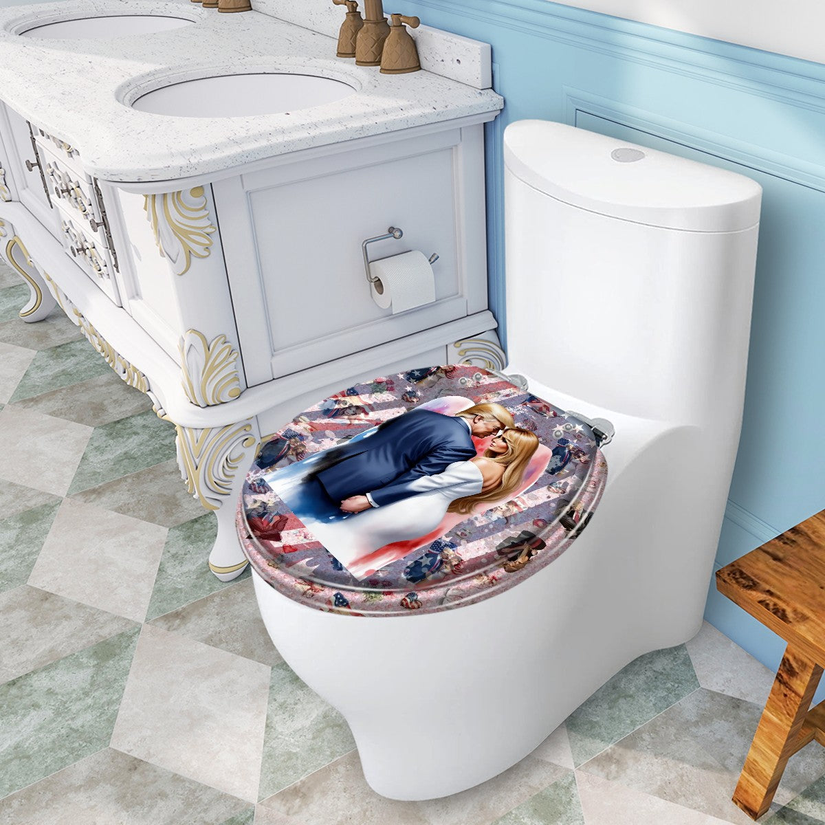 Donald & Melania Trump Universal Toilet Seat