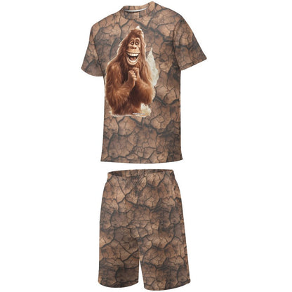 Excited Ssaquatch, Bigfoot, T-shirt Shorts Set