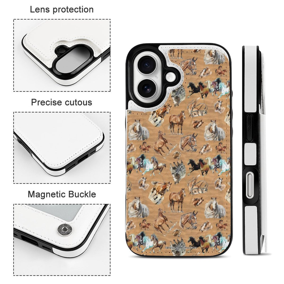 10 Alien Designs, iPhone 16 Faux Leather Wallet Case