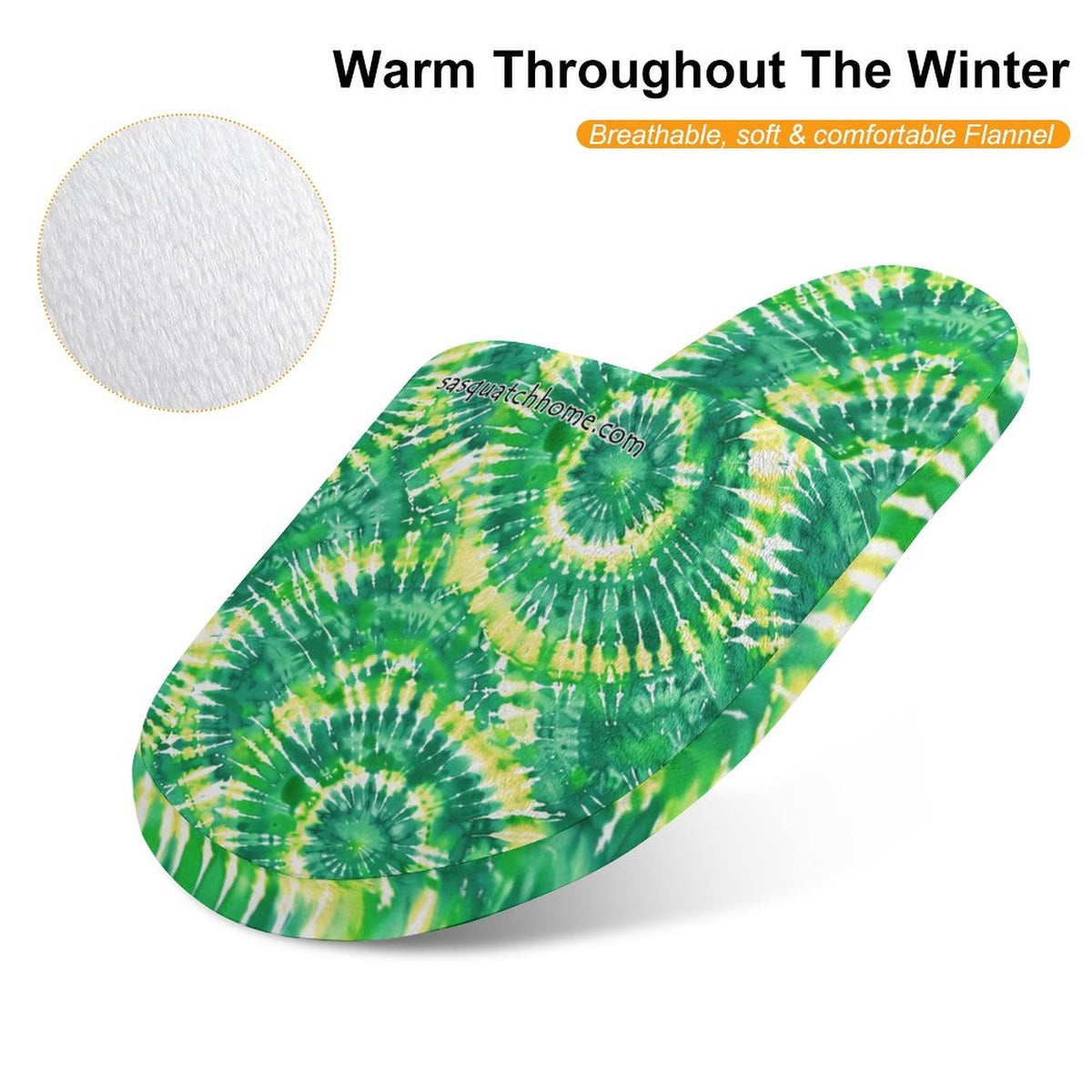 19 Tie Dye Designs, Children's Cotton Flannel Slippers