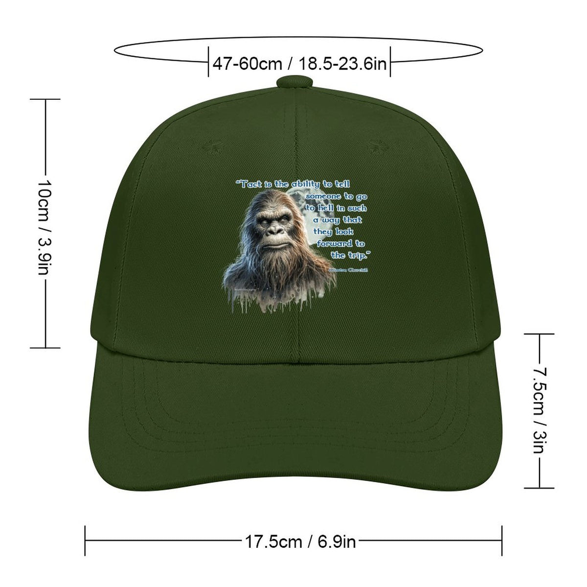Bigfoot, Sasquatch “Tact..", Baseball Cap – 8 Colors
