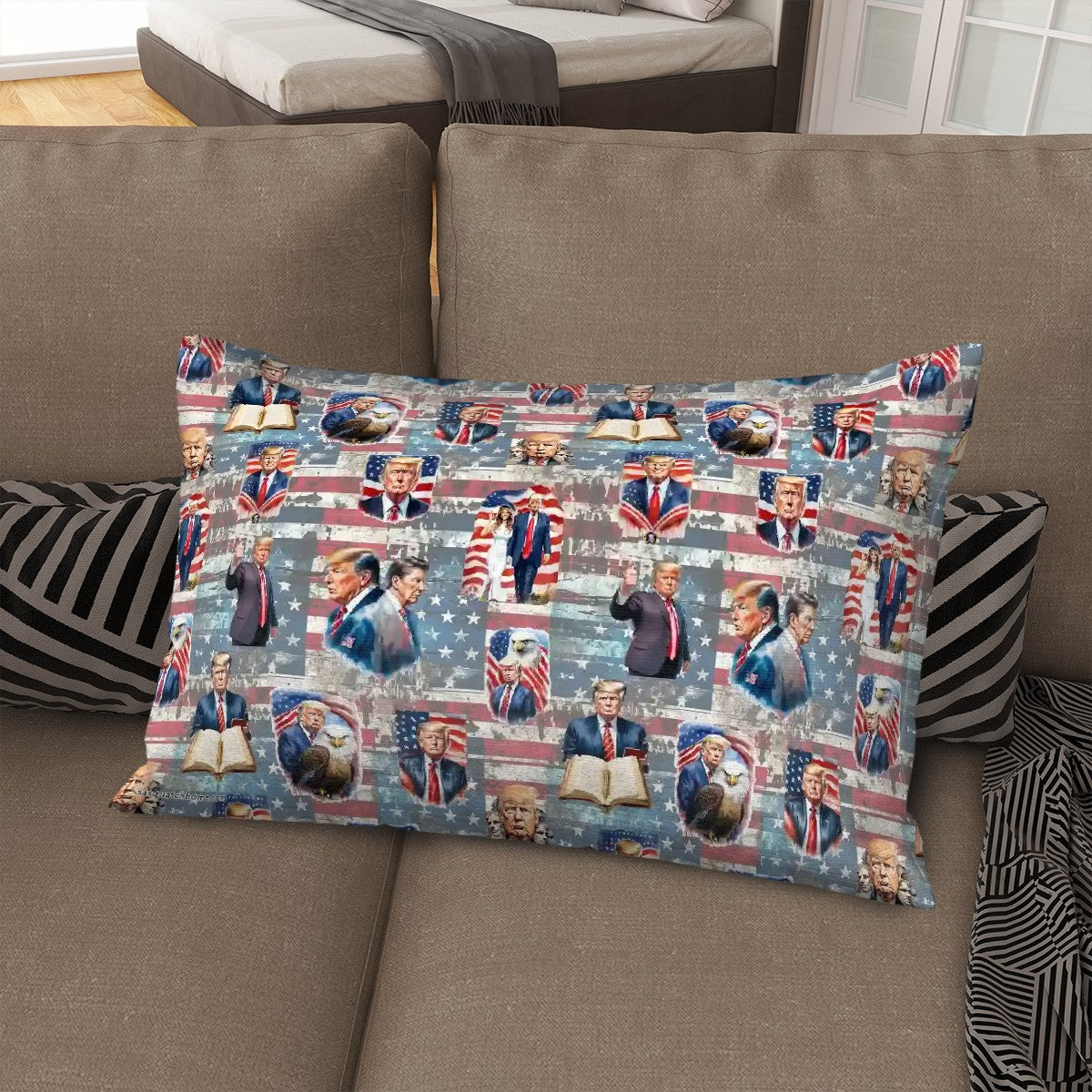 2 Sided Trump Plush Throw Pillow Covers - 20 MAGA Designs