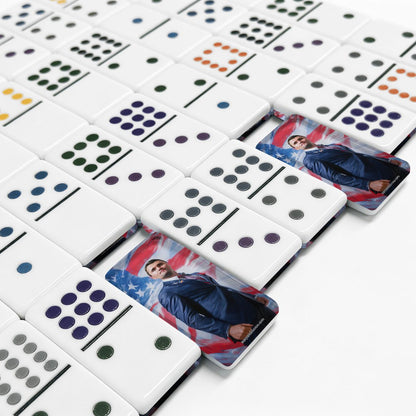 Charlie Kirk Double 12 Mexican Train Dominoes Set