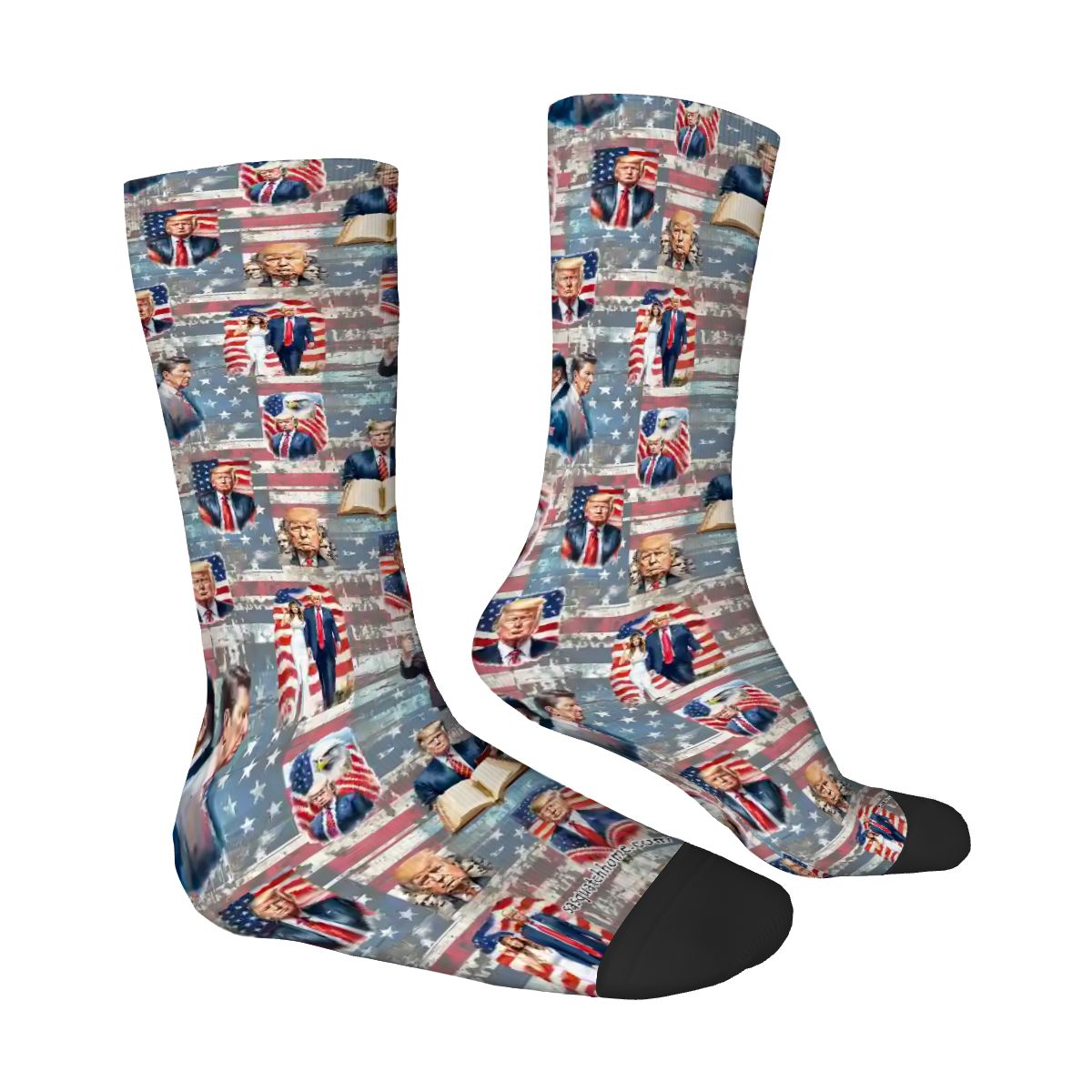Donald Trump, MAGA, 19 Designs - Polyester Crew Socks, MAGA Socks, Patriotic Socks, Ankle Socks