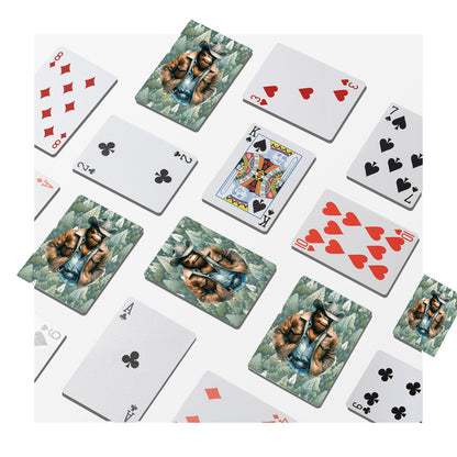 Cowboy Sasquatch, Bigfoot, Poker Playing Cards