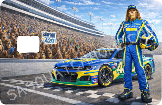 Durable Bigfoot 24 Vinyl Credit Debit Card Skin Cover - Sasquatch Race Car