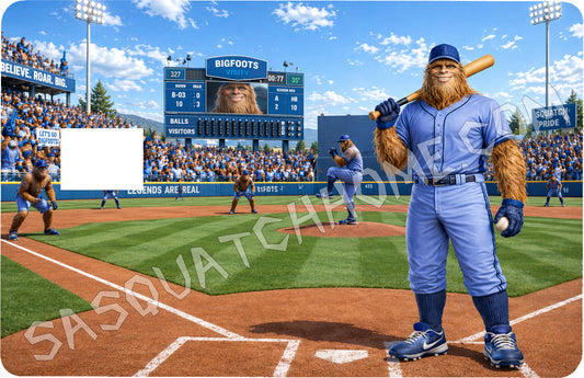 Durable Bigfoot 27 Vinyl Credit Debit Card Skin Cover - Sasquatch Baseball