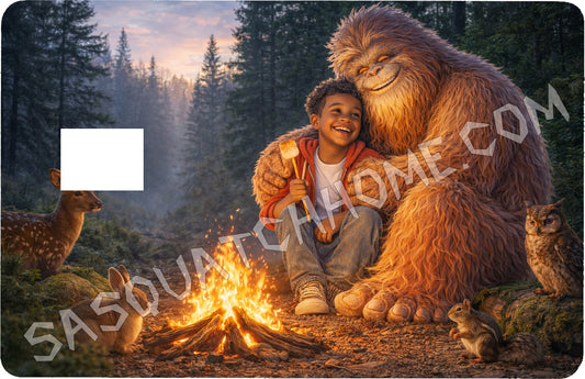 Durable Bigfoot 33 Vinyl Credit Debit Card Skin Cover - Squatch & Boy 2