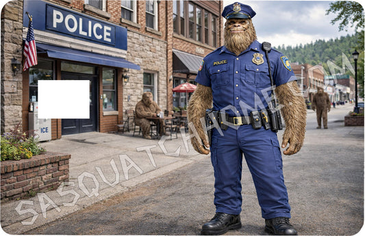Durable Bigfoot 38 Vinyl Credit Debit Card Skin Cover - Police Officer