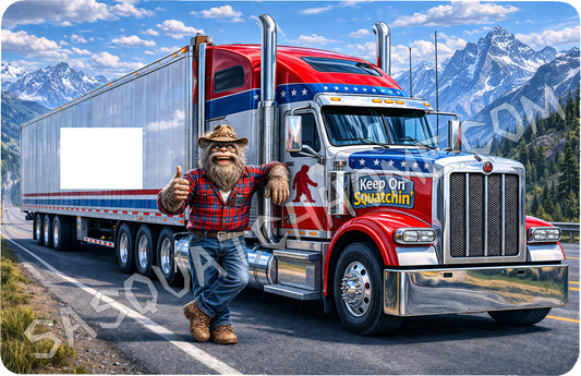 Durable Bigfoot 41 Vinyl Credit Debit Card Skin Cover - Truck Driver