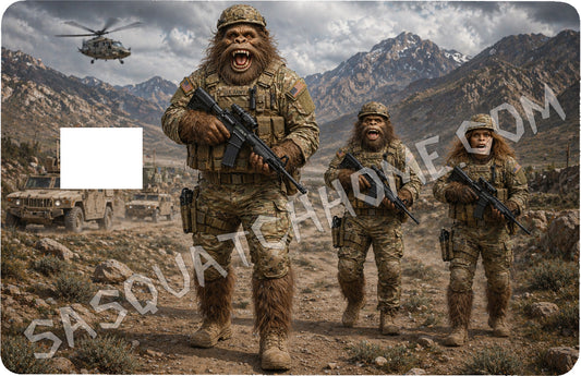 Durable Bigfoot 45 Vinyl Credit Debit Card Skin Cover - Army